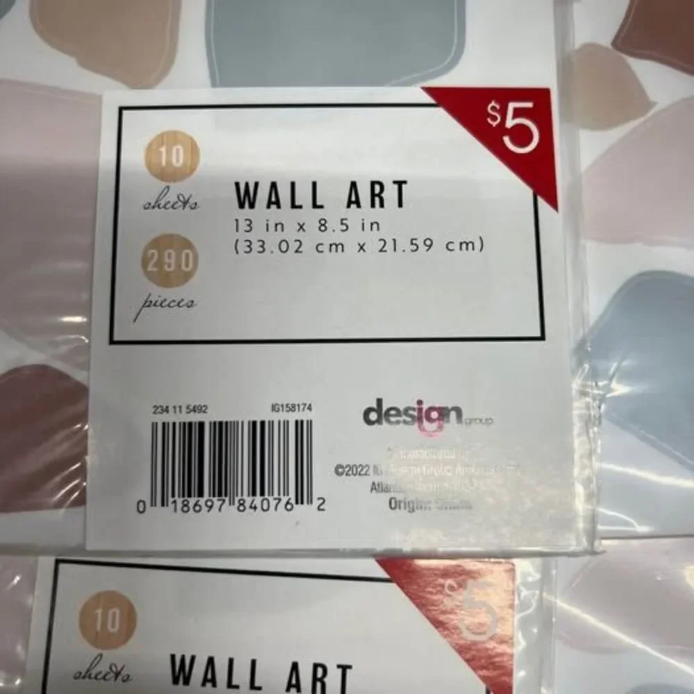 Target Modern Boho Abstract Wall Decals Shapes 6 pkg Nursery Dorm Apartment